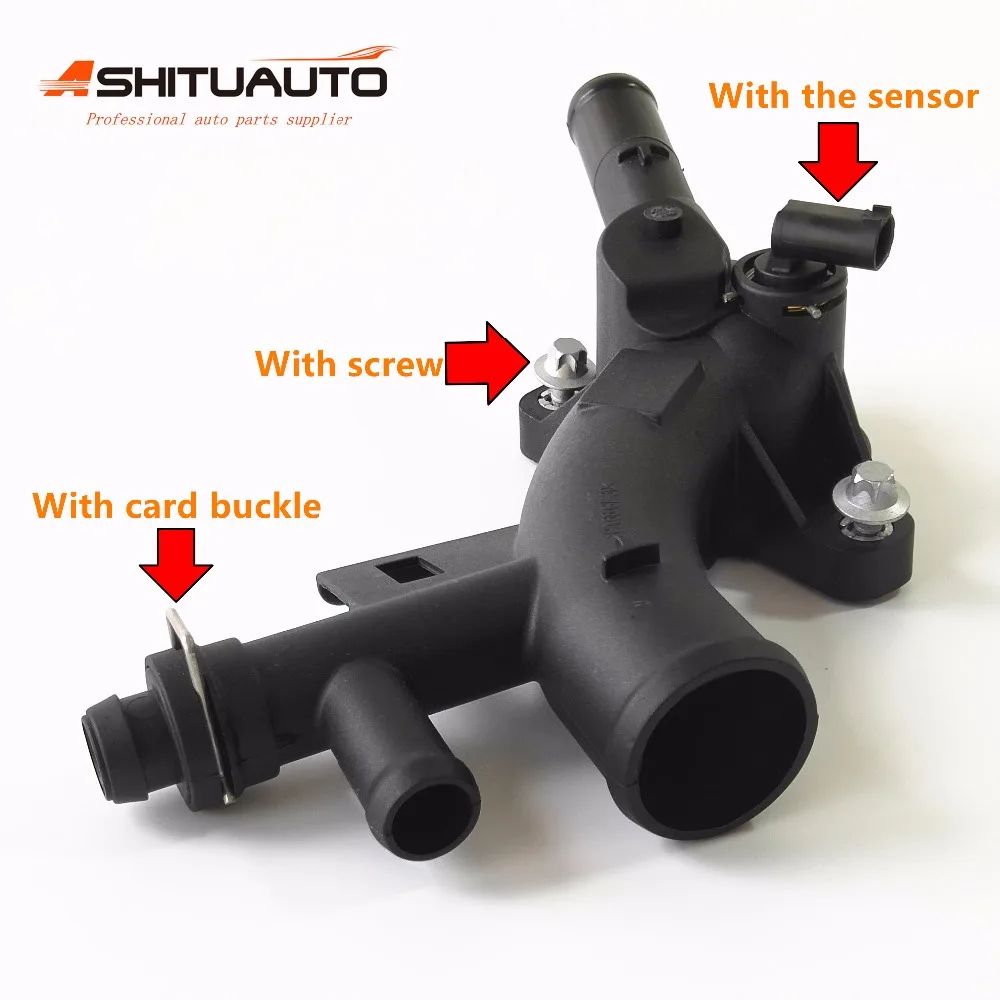 AshituAuto Thermostat Housing Water Pump Outlet For Chevrolet Cruze Sonic Trax Buick Encore 1.4T OEM#25193922 55565334 1338030