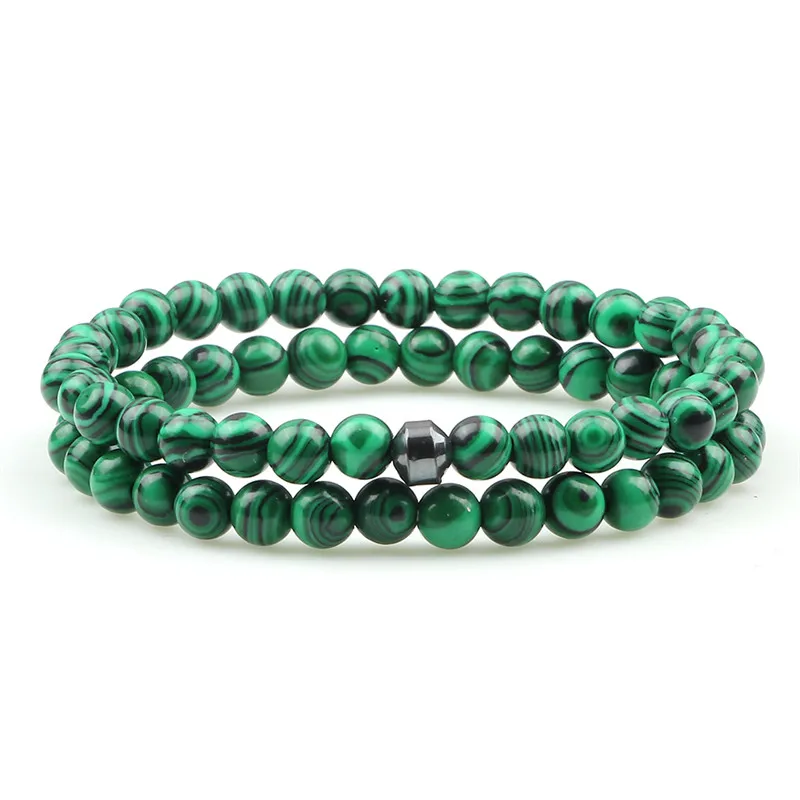 BRACCIALI UOMO IN ELASTICO CON PIETRE E EMATITE 6MM. ,BRACCIALI PER - Foto 11