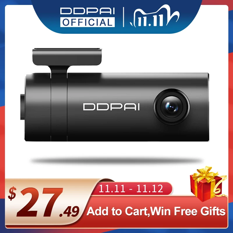 

DDPai Dash Cam Mini 1080P HD Vehicle Drive Auto Video DVR Android Wifi Smart Connect Car Camera Recorder Hidden Parking Monitor