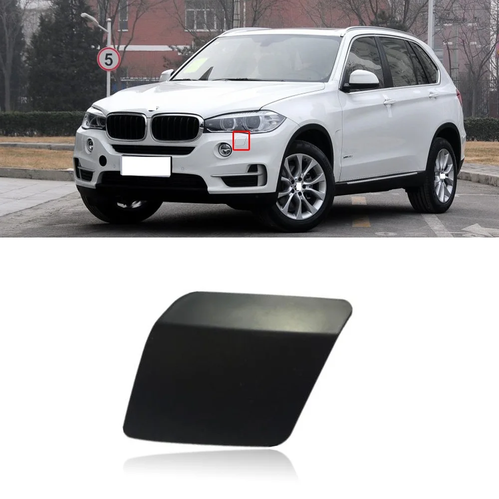 2Pcs RIGHT LEFT Headlight Washer Nozzle Cover Cap Unpainted for BMW X5 E70 07-11