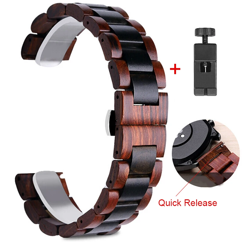 

For Samsung Galaxy Watch3 45mm 41mm Strap 20mm 22mm luxury Business Wooden Strap Galaxy Watch 46mm/gear S3 Frontier Bracelet