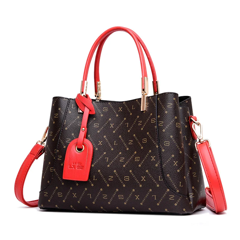 

Vintage Women Crossbody Shoulder Bag for Mother Retro Casual Female Letter Printing Big Capacity Totes Handbags Messenger Bags