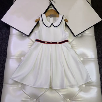 

Y7190 Brand Baby girl vest dress 2020 new girl dress simple style sleeveless doll dress for big girl princess party dress
