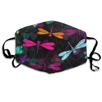 

ZHOUSUN Dustproof Damask Flower Dragonfly Mouth Cover Mask Protective Warm Windproof Mask