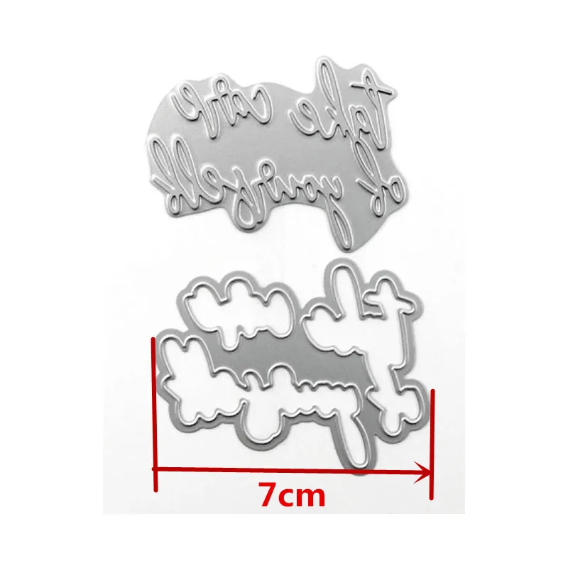 Word Hot Foil Plate and Metal Cutting Dies for Scrapbooking and Cards Making Paper Embossing Craft New die cuts