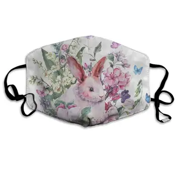

Face Mask Floral Butterfly Rabbit Bunny Great Cycling Half Face Earloop Face Mask For Boys