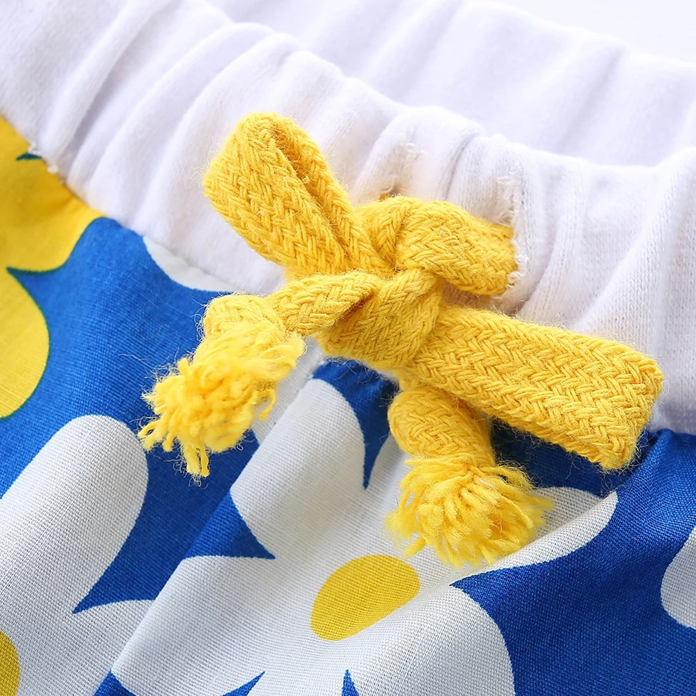 Одежда для маленьких девочек LittleSpring наряды с цветочным рисунком праздничная