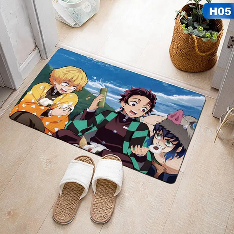 Японский мультяшный коврик Kimetsu No Yaiba с принтом для дома, коврик для кухни, коврик для дома, для улицы, приветствуется, для ванной комнаты, Противоскользящие коврики - Цвет: 5