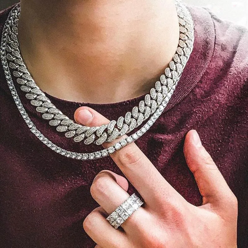 Мода Iced Out цепь ожерелье 18 &quot24&quot 28 &quotдюймов Цепь хип хоп панк украшения в стиле