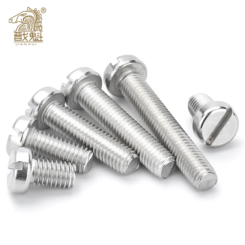 10/50pcs M1.6 M2 M2.5 M3 M4 M5 M6 304 A2-70 stainless steel GB65 Slotted Cap Head Slot Column Round Cheese Head Screw Bolt