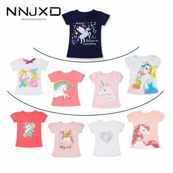 

Baby Clothing Children's T-shirt Unicorn Cartoon Animal Print Kids Tshirts Girls Tshirt Baby Boy Tops Short Sleeve Summer Tees