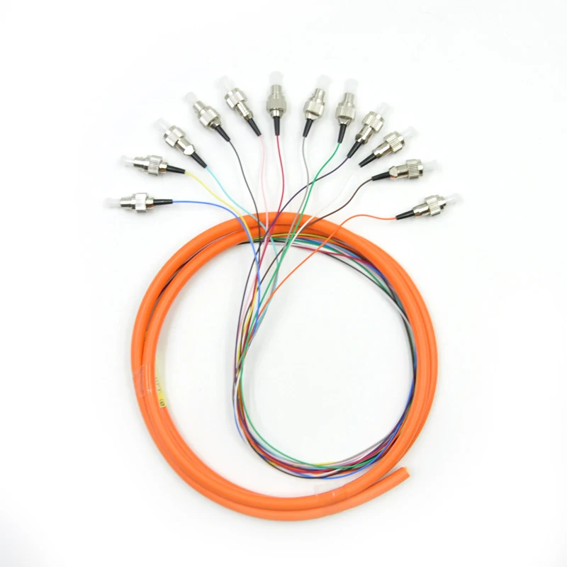 

5pcs/lot 12 Strand 9/125 Fiber Optic Pigtail 1.5m SC/UPC Single Mode,12 fiber pigtail