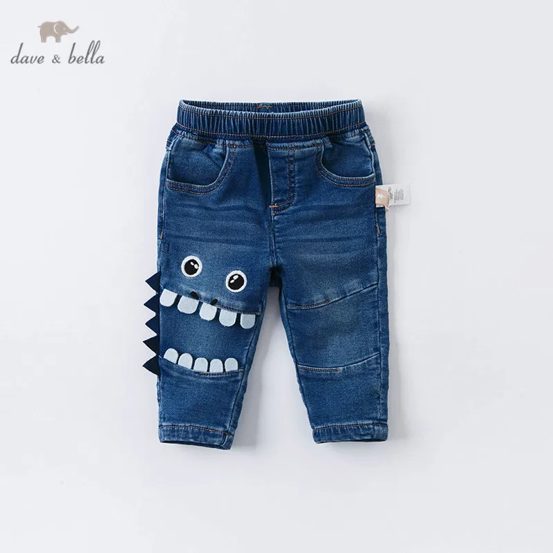 

DB14817 dave bella autumn baby boys fashion cartoon pockets pants children full length kids pants infant toddler trousers