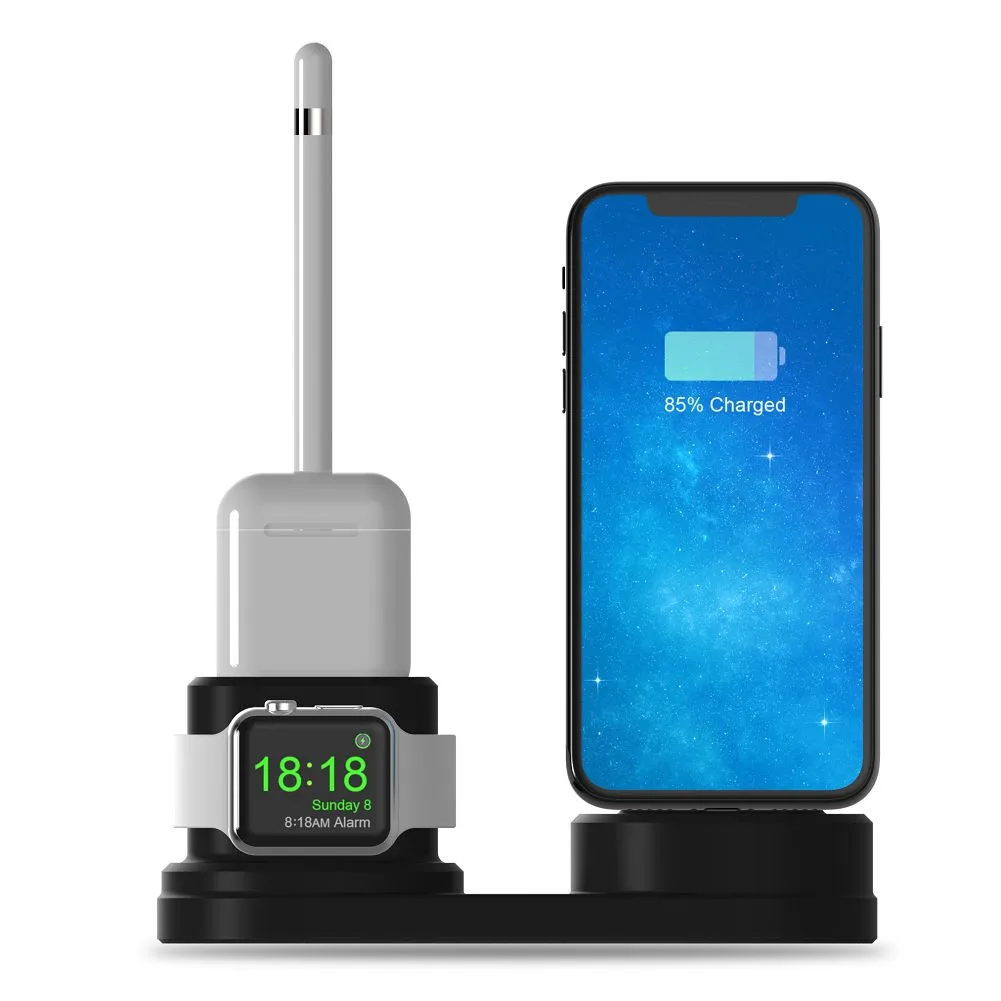 Ouhaobin 4 в 1 зарядная док-станция Подставка для Apple Watch AirPod для iPhone для Apple Pencial подставка для телефона