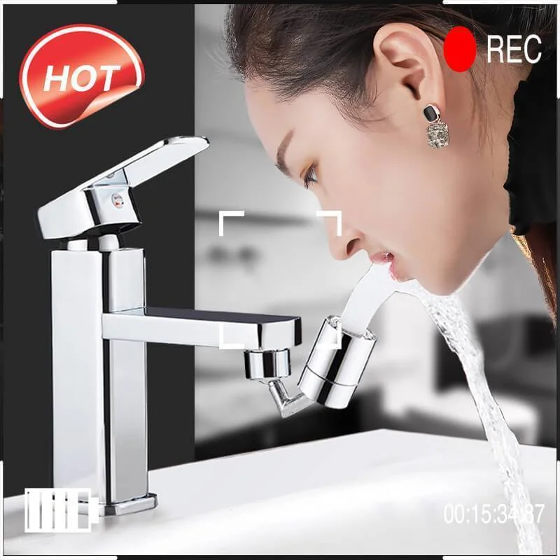 

NEW Universal Filter Faucet Anti-splash Filter Foamer Bathroom Kitchen Basin Extension Extender 720 Degree Rotation