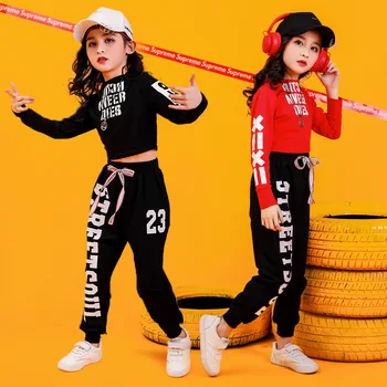 

Children's Hip-hop Dance Ensemble Girls Jazz Dance Costumes Girls Hiphop Performance Clothing