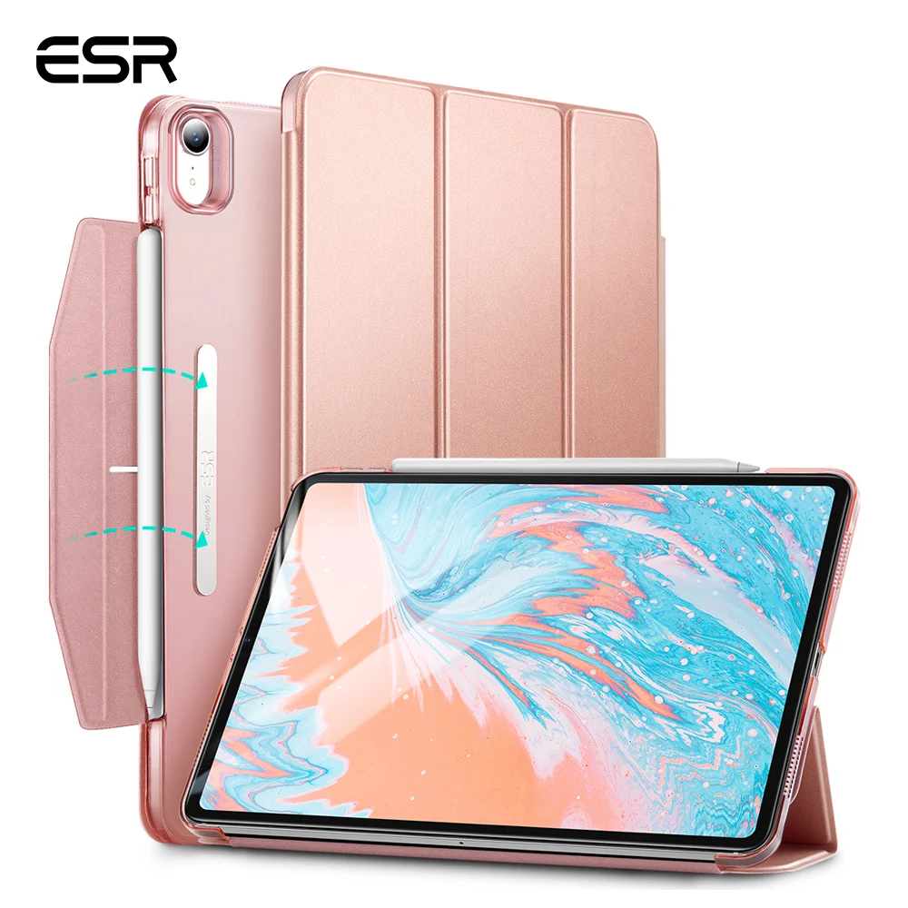 ESR чехол для 2020 iPad Air 4/8/7/iPad Pro 11 &quot12 9" дюйма Поддержка карандаш зарядки Smart Ultra Slim