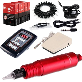 

Tattoo Machine Set Tattoo Pen Kit Rotary Tattoo Machine Needle Cartridges with DC5.5 Jack EM108