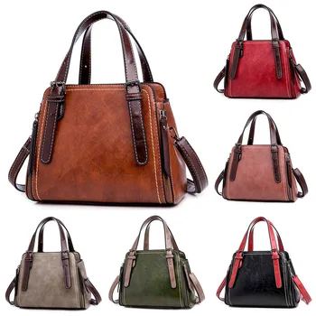

2020 For Women New Design Bags Patchwork Leather Handbag Shoulder Tote Casual bags For Elegant Female#G30