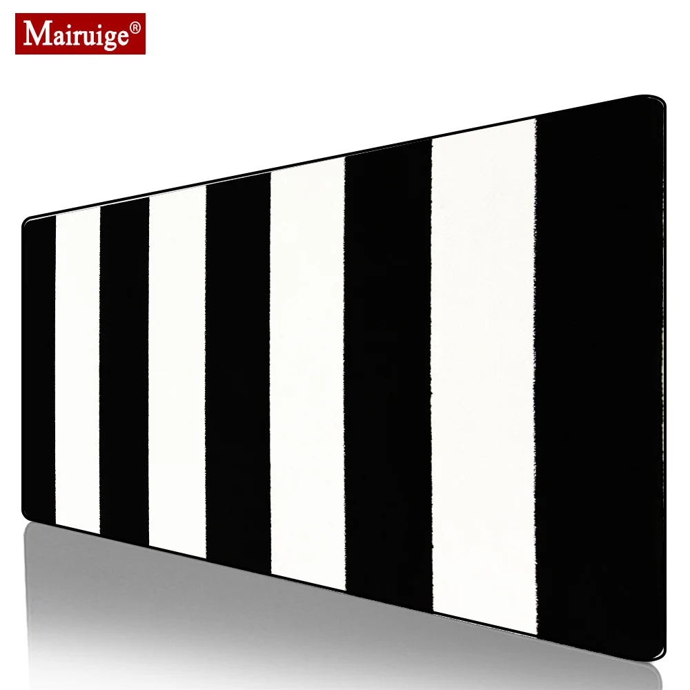 

Black And White Line Persian Rug Mouse Pad XXL Gamer Desk Mat Large Keyboard Pad Gaming MousePad 90x40cm for Laptop Table Pads