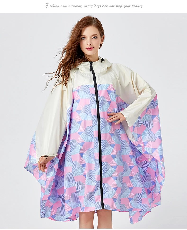 Portable Travel Raincoat Outdoor Personality Poncho Stylish Rain Coat Ladies Waterproof Capas De Chuva Suit YY50RC | Дом и сад