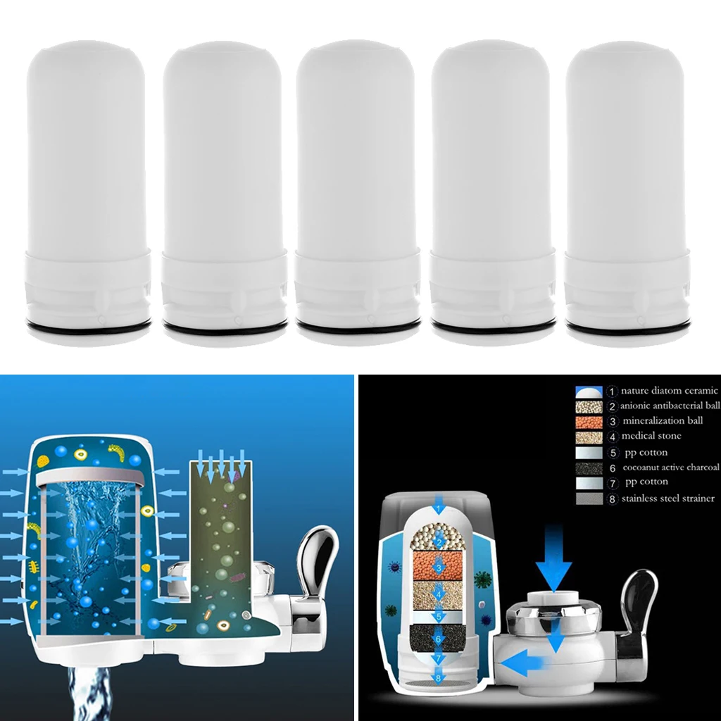 1-5pcs-Ceramic-Faucet-Tap-Water-Filter-Cartridge-Household-Home-Kitchen ...