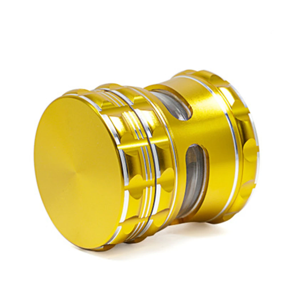 Aluminium Grind Smoking Grinders Tobacco Grinder 63mm Cigarette Crush Cigarette Rolling Machine Perspective Window Smoking Acces