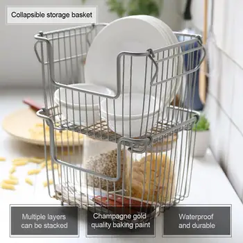 

Wrought Iron Food Storage Organizer Storage Basket With Open Front For Home Storage Supplies