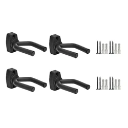 Premium Guitar Wall Mount Hanger Set - Versatile Holder for Electric and Acoustic Guitars (4pcs)
