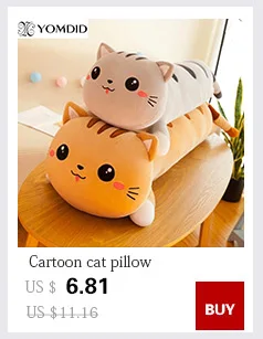 Strip Cat Shape Plush Cushions Pillow Back Shadow Comfortable Cushion Cat Shape Filled Animal Cushion Kids Cute Gift Pillow Toys