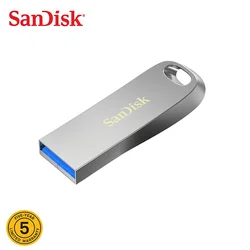 SanDisk – Mini clé USB 3.1 de Luxe à 3 clés, support à mémoire de 16GB 32GB 128GB 256GB, haute vitesse, métal 