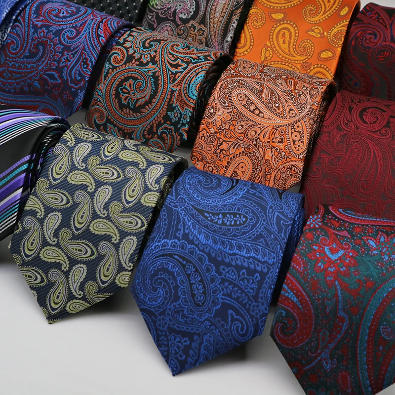 8CM Mens Ties Floral Paisley Jacquard Formal Dress gravata corbatas Wedding Business Necktie Neck ties For Men Neckwear Groom | Аксессуары