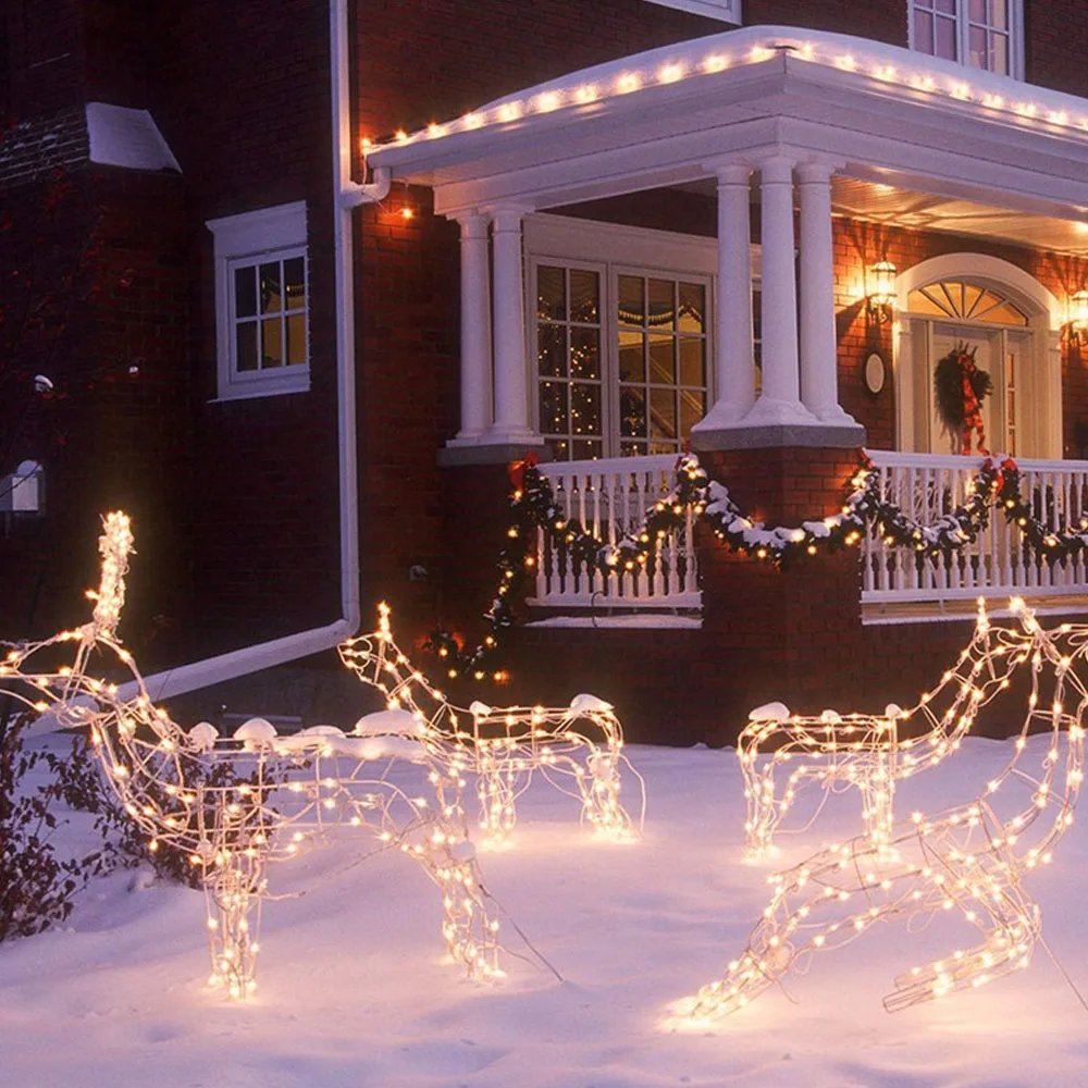 Светодиодный светильник-гирлянда s 10 м 5 м 2 м, серебряная медная проволока, гирлянда для дома, Рождества, свадьбы, вечеринки, украшение, AA батарея, сказочный светильник
