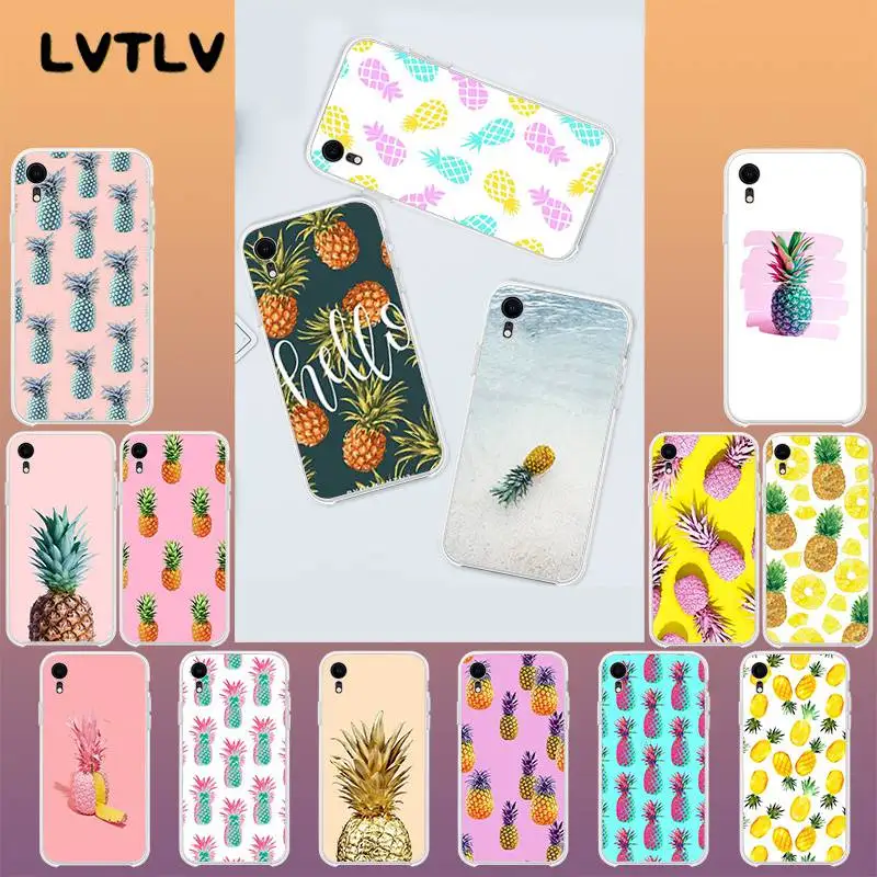 LVTLV ананас мягкий Силиконовый ТПУ чехол для телефона iPhone 11 pro XS MAX 8 7 6 6S Plus X 5 5S SE XR |