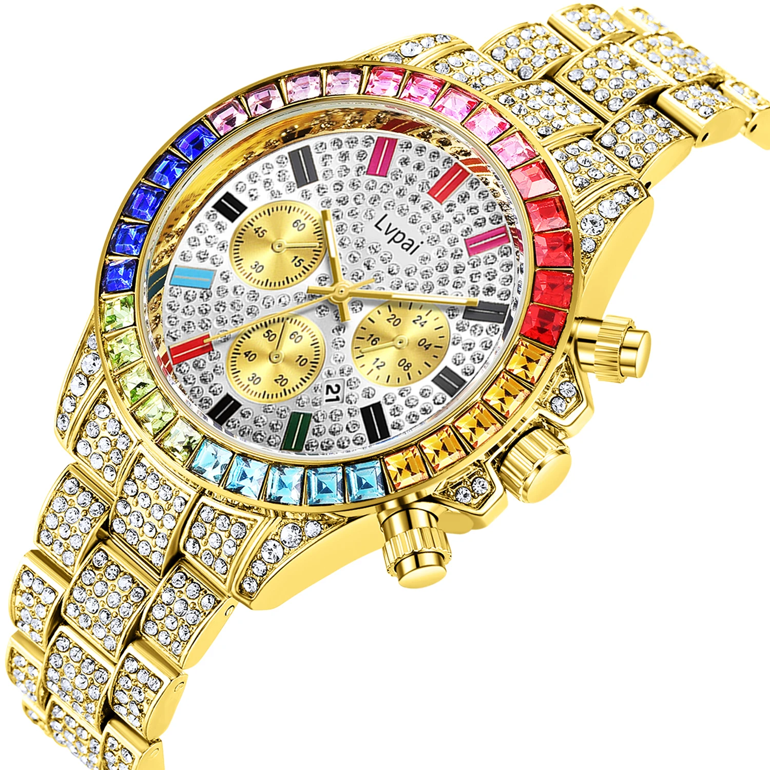 

Lvpai Brand Watch Luxury Rhinestone Women Men Ladies Casual Women Crystal Watches Men Diamond Fashion Watch Relogio Feminino