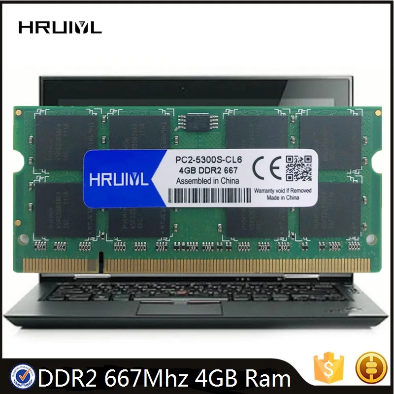 HRUIYL ноутбук Оперативная память DDR2 667 МГц 4 Гб SO-DIMM 200Pin 1 8 V памяти 2RX8 PC2-5300S Тетрадь