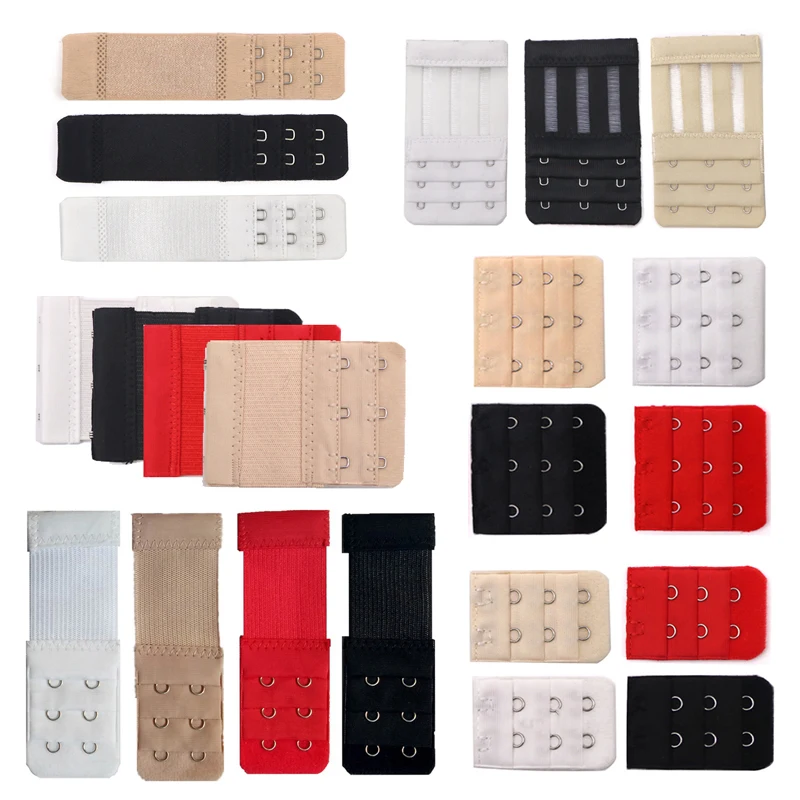 3/4/6/8pcs Bra Extension Strap Extenders for Women Adjustable Belt Buckle  Nylon Elastic Bra Extension Strap Hook Clip Expander