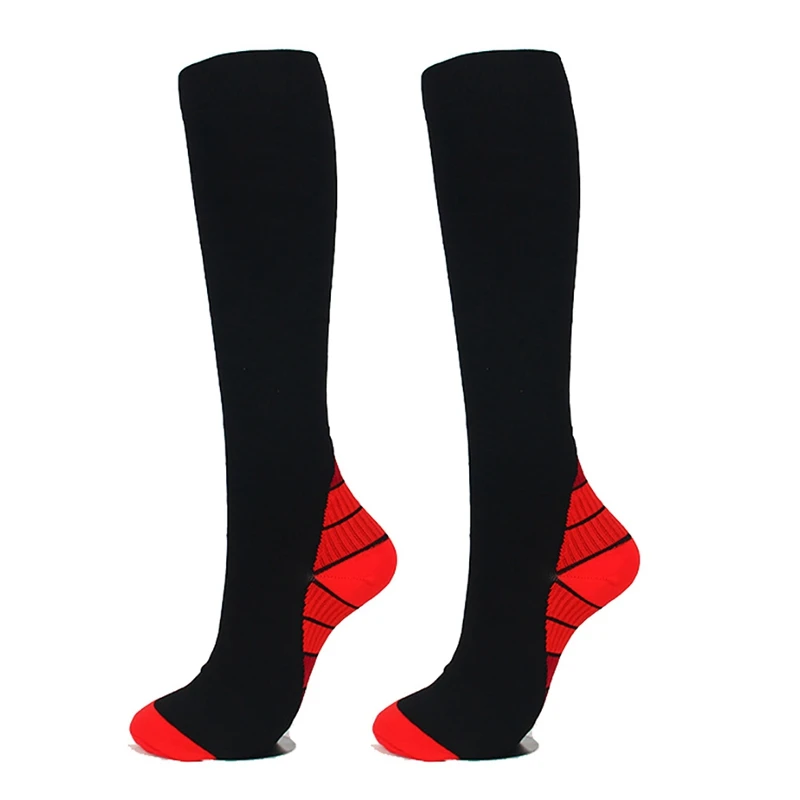 Компрессионные спортивные носки эластичные термостойкие гладкие гольфы/длинные полиэфирные нейлоновые Чулочные изделия с принтом