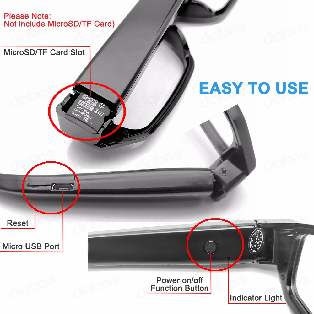 Новейшие HD 1080P умные мини-очки для камеры, умные камеры, очки для вождения, спортивные очки для улицы с видео камерой OTG