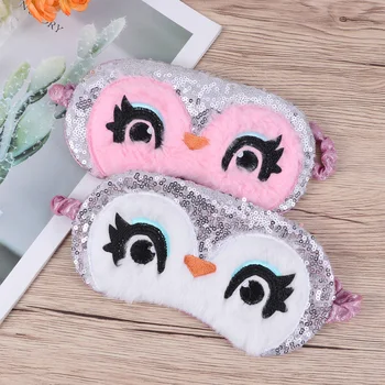 

Soft Plush Penguin Paillette Sleep Eye Mask Cover Cute Eyeshade Ice Compress Hot Compress Eye Mask