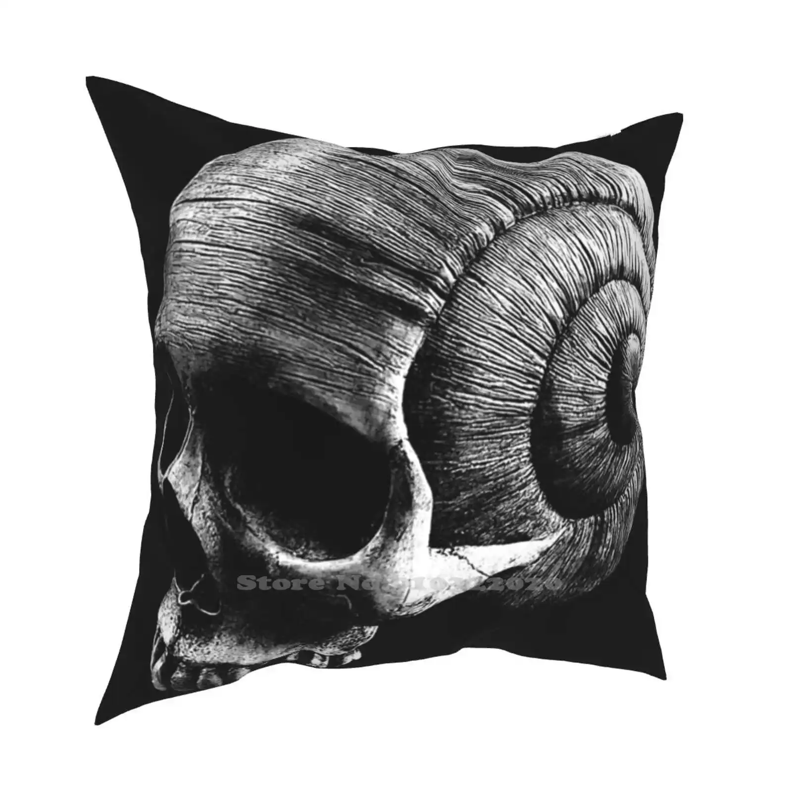 Teschio Di Lumaca Slow Dark Rock Nero Moda Divano Copricuscino Federa Teschio Di Lumaca Halloween Nero Scuro Bianco Lavoro