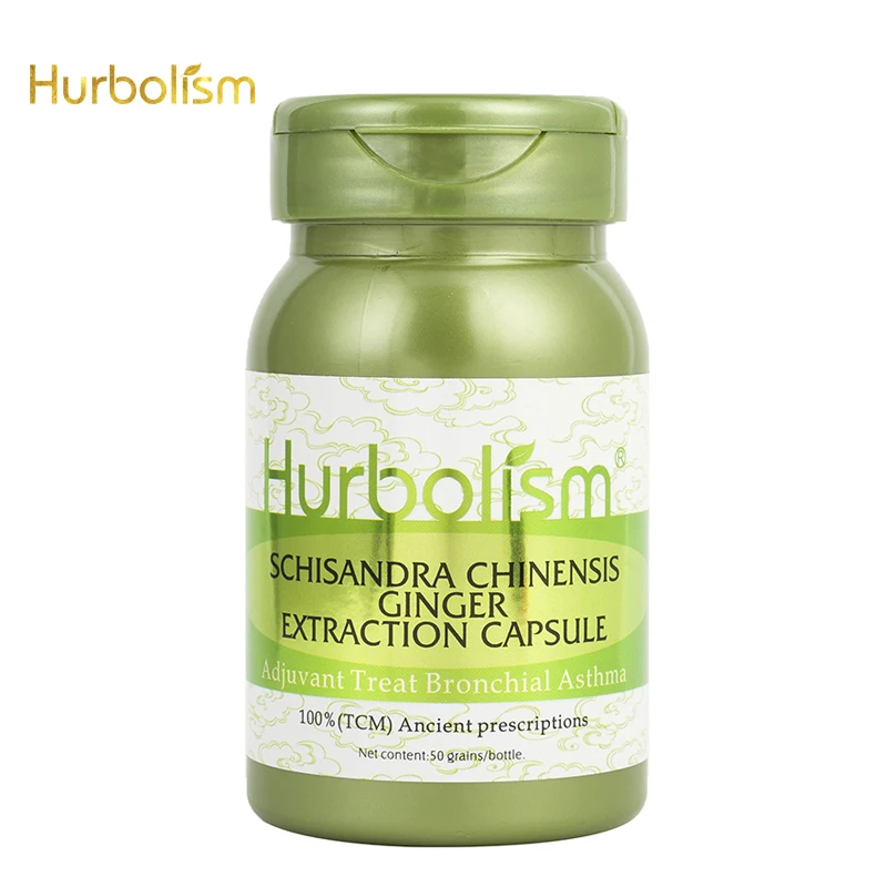 Hurbolism Schisandra Chinensis Ginger Extraction Capsule Adjuvant Treat Bronchial Asthma Plants Extract No side effect 50pcs |