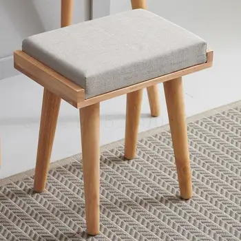

Solid Wooden Low Stool Household Adult Small Bench Living Room Dining Table Stool Nordic Creative Soft-packed Stool Stool
