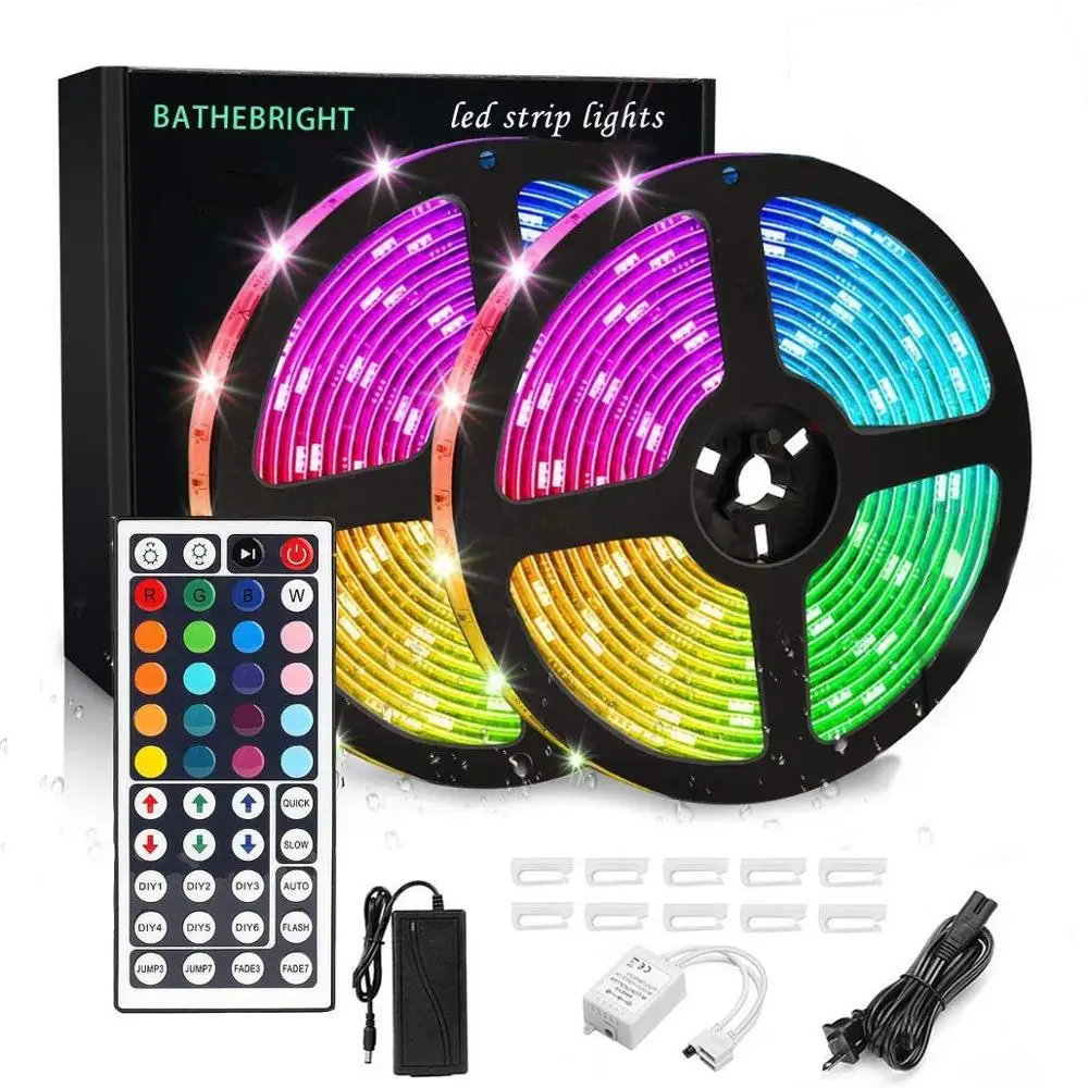 12V RGB светодиодный лента Водонепроницаемый дистанционный выключатель света 5050 светодиодный 5M150 светодиодный 10 м 300 светодиодный 5050 цветная(RGB