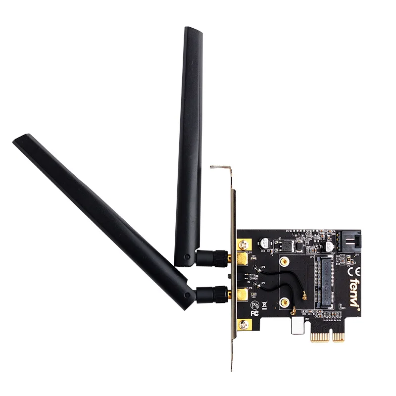 Мини PCI адаптер без вывода с 2 антеннами Mini WiFi Bluetooth карта для Intel 6300 7260 3160AC|Сетевые