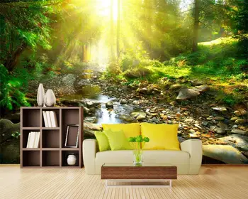 

[Self-Adhesive] 3D Forest Stream Under The Sun 427892 Wall Paper mural Wall Print Decal Wall Murals