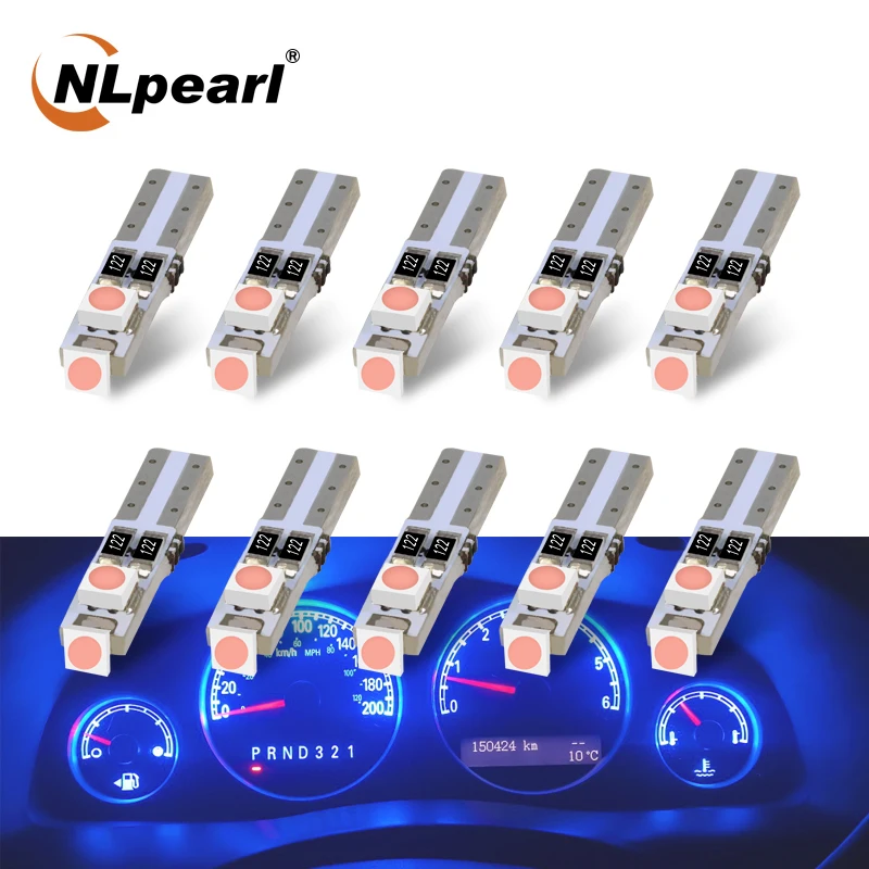 Сигнальная лампа NLpearl 10x T5 W3W W1.2W светодиодсветодиодный лампы 2835 3 SMD для салона