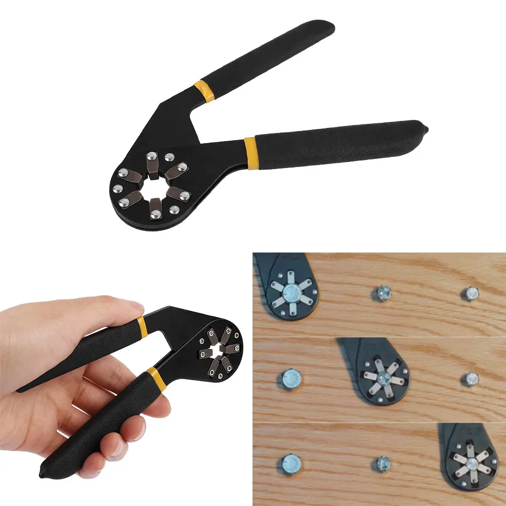 

45# Steel Universal Wrench 6 Inch Hard Functional Pliers Repair Shop Screws Durable Allen Wrench Service Removable Tools Black