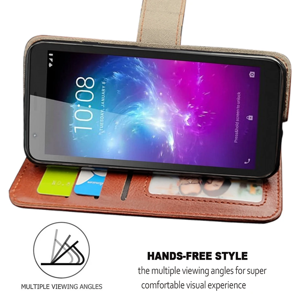 Luxury Leather Flip Case For ZTE Blade A3 A5 A2S A330 A4 A6 Lite A6 Max Case Wallet Card Stand TPU silicone Cover