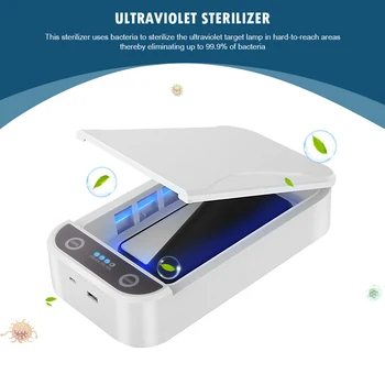 

UV Phone Sterilizer Box Mask Phones Cleaner Personal Disinfection Cabinet Ultraviolet Disinfector for Toothbrush Make Up Brush